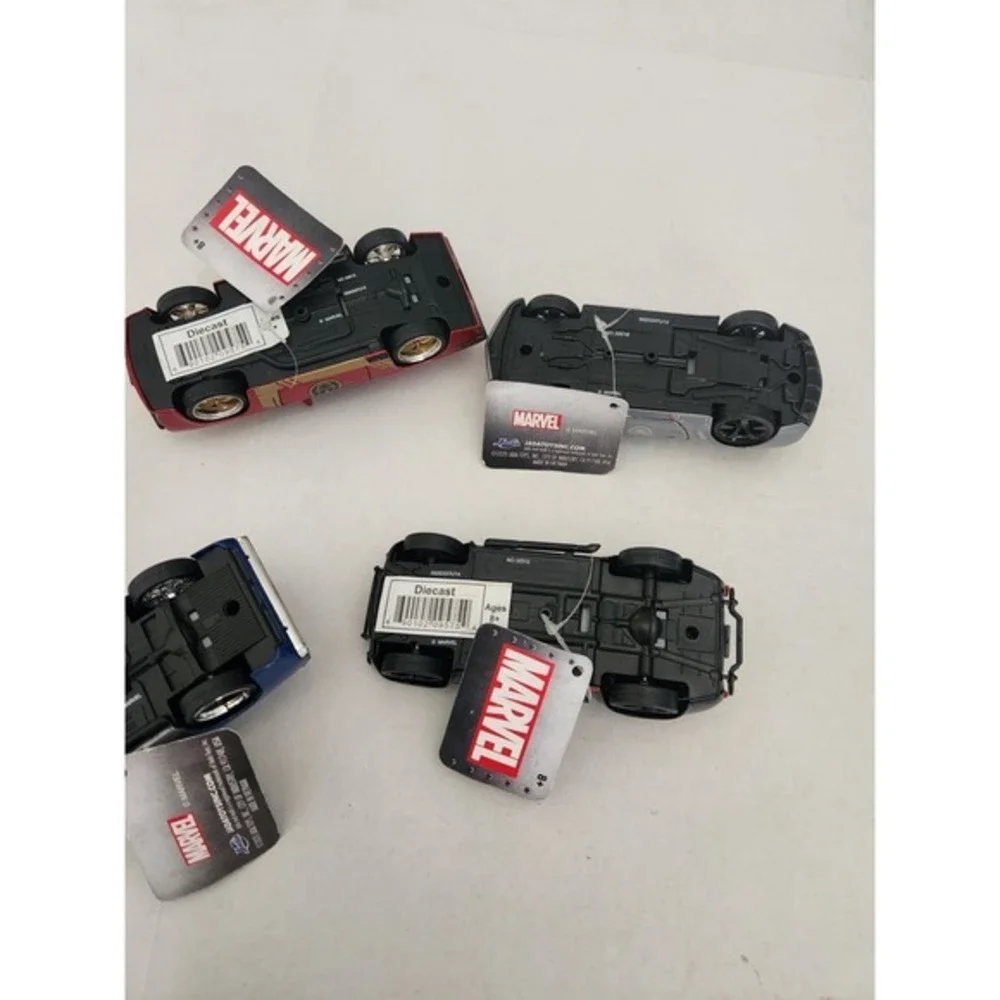 5 Marvel Diecast Cars: Winter Soldier, Iron‎ Man, Spider-Man, Captain America + - Picture 8 of 12